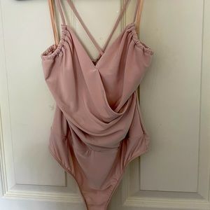 Pink body suit tank